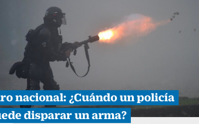 Paro nacional: ¿Cuándo un policía puede disparar un arma?