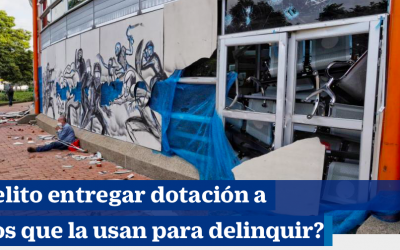 ¿Es delito entregar dotación a grupos que la usan para delinquir?